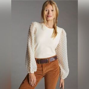 Maeve Textured Sleeve Top